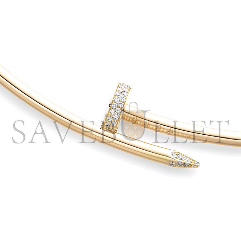 Ca*t1er collier torque juste un clou, modello piccolo, diamanti ref.n7424422